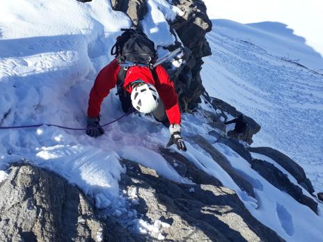 Le départ de la descente