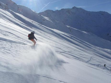Hors piste au départ des Arcs