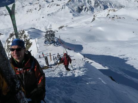 Au dessus du télésiege du glacier