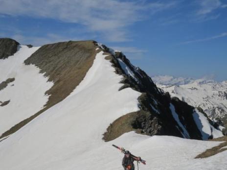 En arrivant vers le sommet