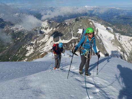 En montant au Dôme des Glaciers