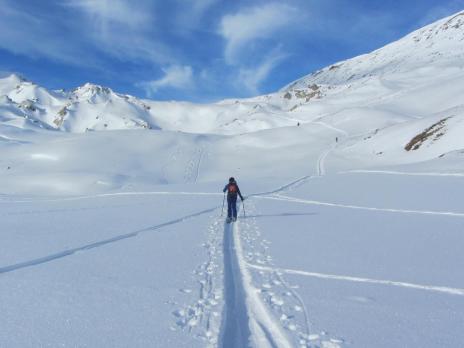 Ski de randonnée dans le parc de la  Vanoise col du Palet