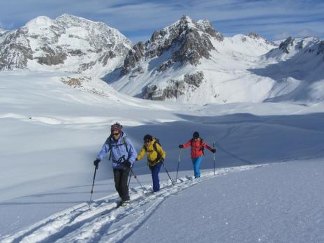 Ski de randonnée dans le parc de la  Vanoise col du Palet