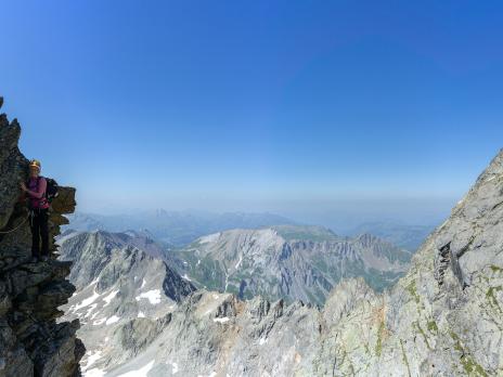 En arrière plan les dalles faciles de la dernière partie.