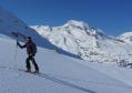 Ski de rando à Sainte Foy Tarentaise - couloir Nord de Pierre Pointe