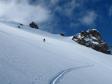 Ski de rando remontée du couloir dans 30 cm de neige poudreuse