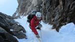 Le haut du couloir - Aiguille des Glaciers
