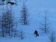 ski dans le bas du couloir - Peisey Nanacroix
