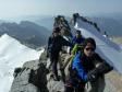 Sur l'arête près du sommet du Grand Paradis.