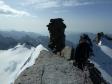 Sur l'arête près du sommet du Grand Paradis.