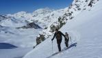 Ski de randonnée au départ de val d'Isère, montée par le glacier Pers
