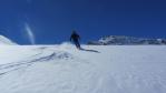 Hors piste rando au départ de Val d'Isère, glacier des Sources de l'Isère