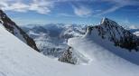 La superbe corniche au col entre Petite et Grande Aiguille des Glaciers.