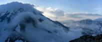 vue sur l'aiguille des glaciers et la frontière italienne.