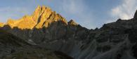 La face nord de l'Olan en arrivant au refuge de Fond Turbat.