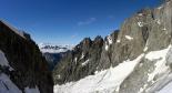 sur le glacier du brouillard, vue sur l'arête du même nom.