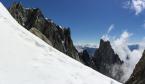au col du Frêney, vue sur l'arête de Peuterey
