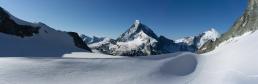 Du col Durand, vue sur le Cervin et la dent d'Hérens