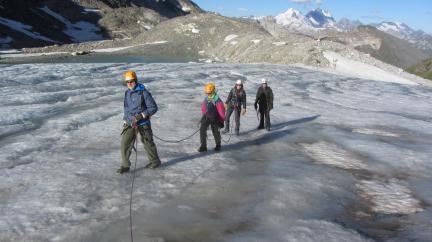Randonnée glaciaire, glacier de Rheme Golette