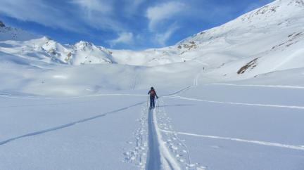 Ski de randonnée dans le parc de la  Vanoise col du Palet