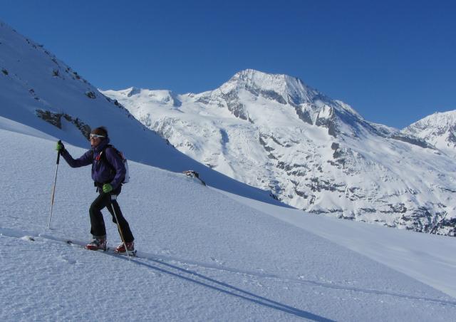 Ski de rando à Sainte Foy Tarentaise - couloir Nord de Pierre Pointe