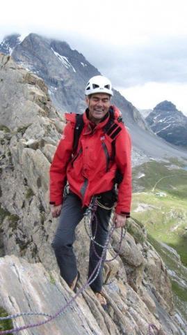 Aiguille de la Vanoise le sommet de la voie Desmaison
