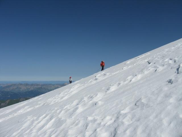 arrivée au dôme de Glaciers