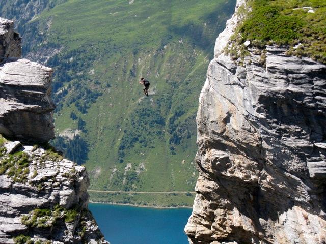 via ferrata rocher du vent guide des arc