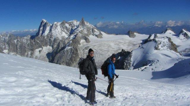 Descente de l'Aiguille du Midi au refuge des Cosmiques