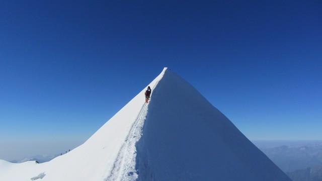 Castor 4228m arête final - guides des Arcs