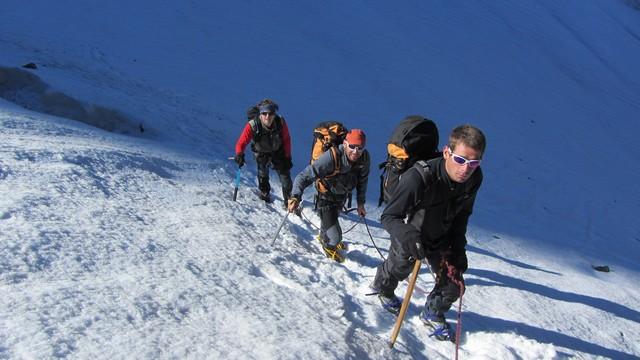 le Mont Pourri passage du col des Roches - guides des Arcs