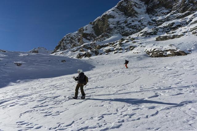Descente du col de l'Ouille Noire.