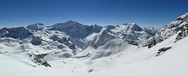 Descente avec vue sur la vanoise...