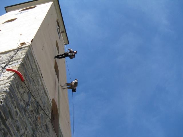 Descente de l'accordéonniste