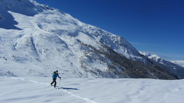 Ski de randonnée à Sainte Foy montée aux arêtes de Montséti