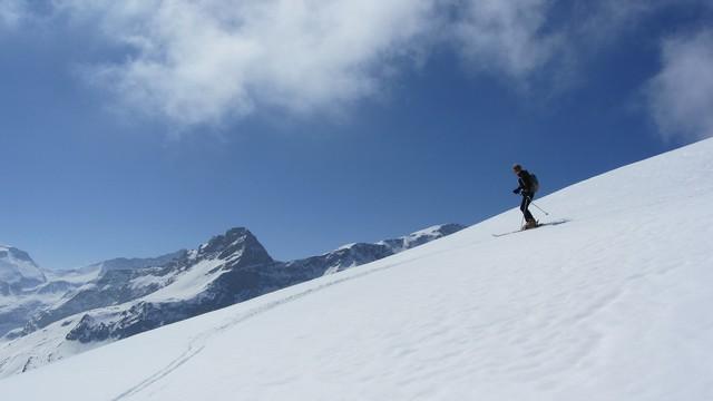 Ski de randonnée aux Arcs - Descente vers Peisey Vallandry