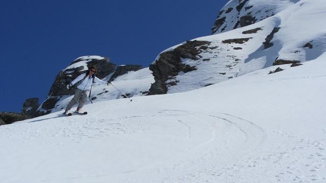 Ski de randonnée aux Arcs - Descente vers Peisey