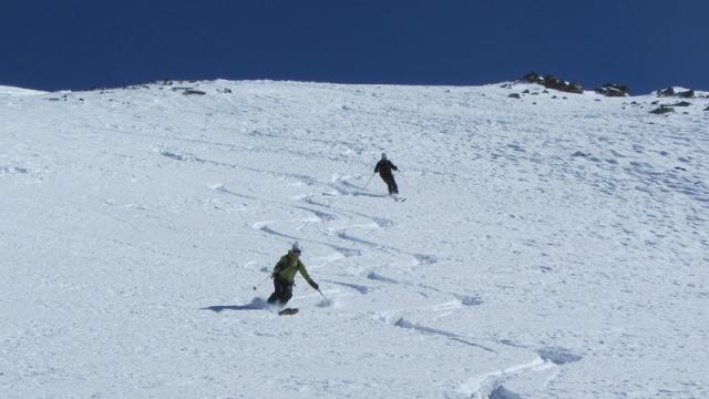 Ski de randonnée au départ de val d'Isère, descente par le glacier du Gros Caval