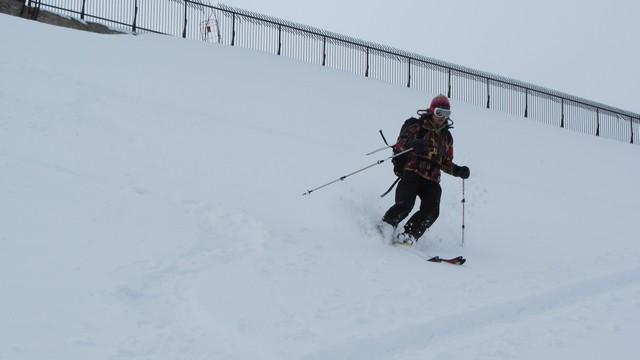 Ski de randonnée descente sous le Fort de la Platte