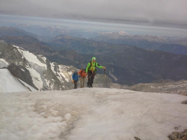 En arrvant eu sommet du Dome des GLaciers