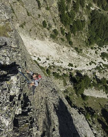 La superbe dernière longueur très aérienne
