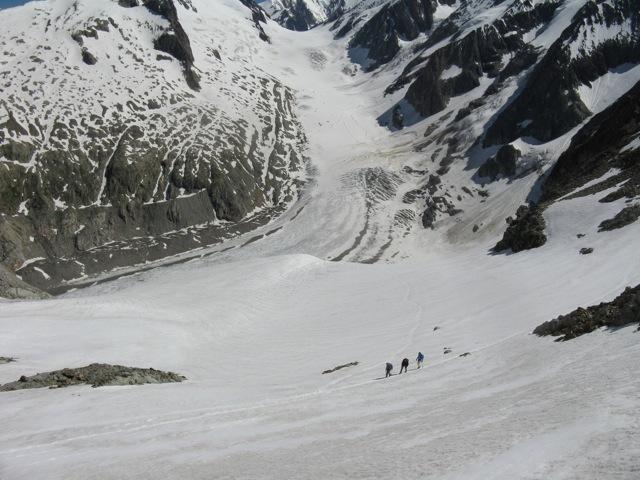 Sur le blacier du Mont Tondu