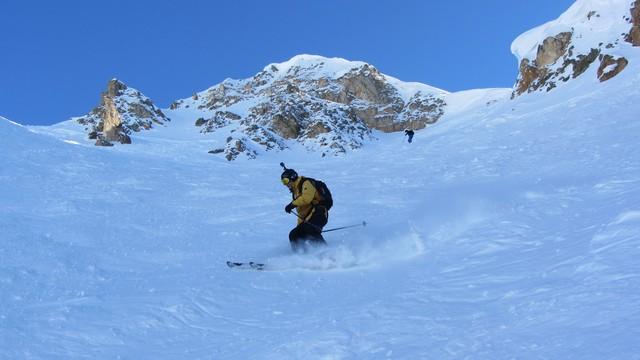 Ski de couloir à Tignes - guides des Arcs