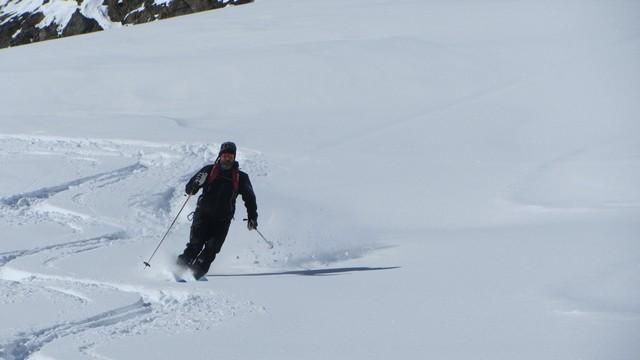Hors piste rando au départ de Val d'Isère, glacier du Montet