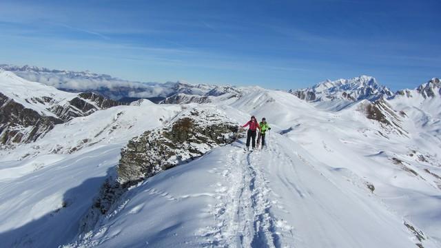 Ski de randonnée dans le Beaufortain montée à la Pointe de Dzonfié