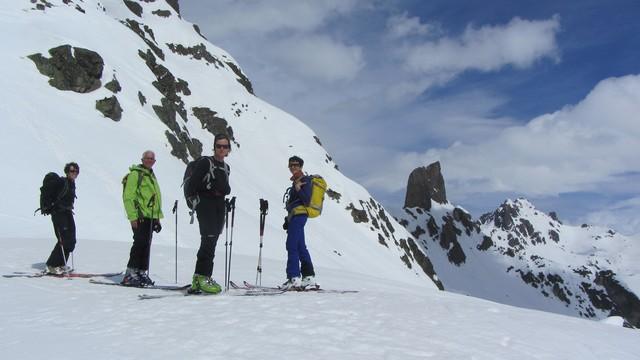 Ski de randonnée dans le Beaufortain, le col de la Charbonnière.