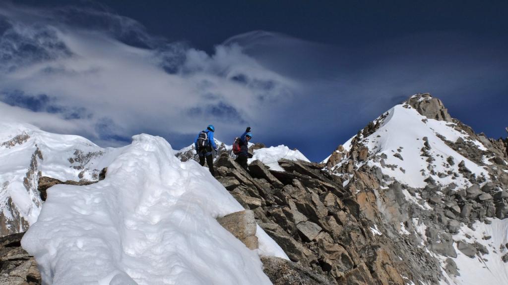 Sur l'arête de la Tour Ronde