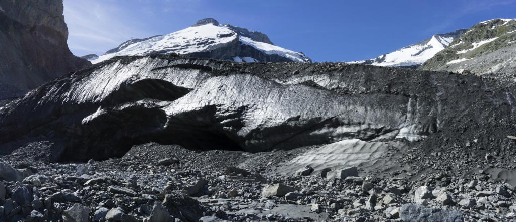 La langue terminale du glacier.