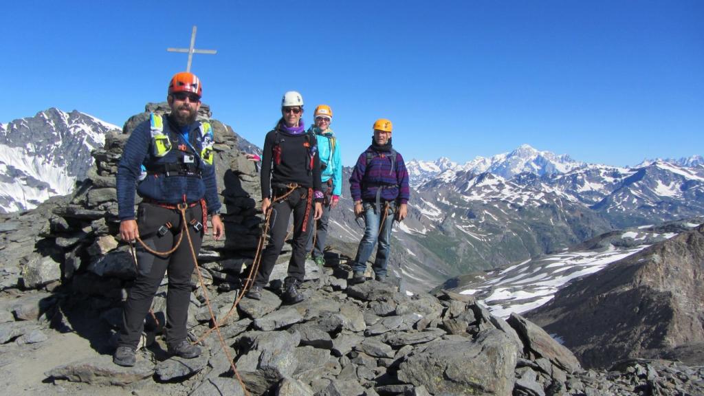 Randonnée glaciaire, la Traversière 3330m. Le sommet