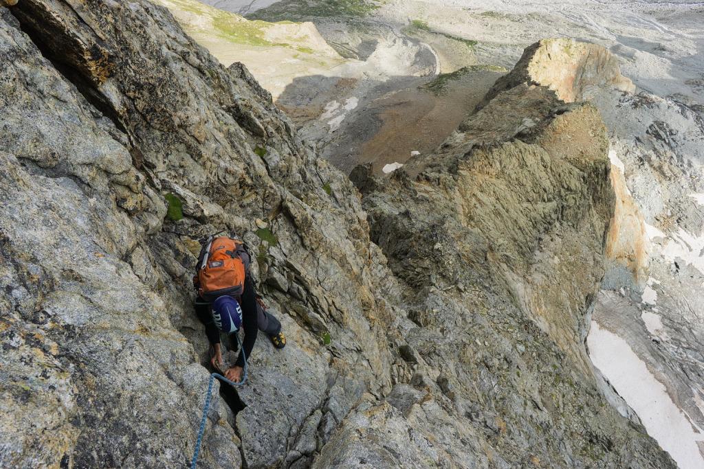 Dans le grand ressaut : c'est raide et ça grimpe un peu quand même.